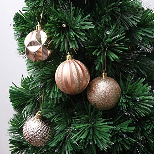 Abaodam 24 kom 6cm Dobro isklesano viseći božićne kuglice božićno drvce PVC kuglični božićni ukras za kućni tržni centar