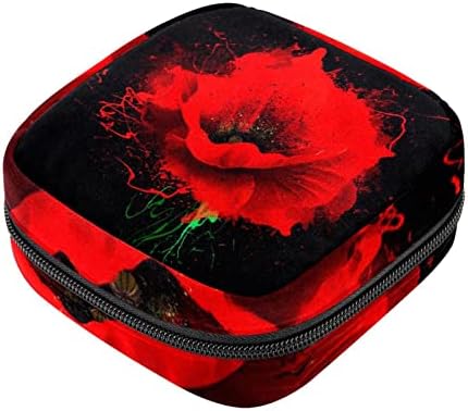 Torba za čuvanje higijenskih uložaka, torba za šminkanje, torba za tampone, torbica za jastučiće, torba za menstrualne čašice, crvena