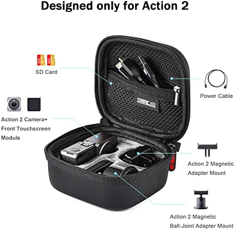Action 2 torbica za nošenje, kombinovana kamera Mini prenosna kutija za zaštitu od pada za DJI Action 2 Kombinovani dodatak sa dva