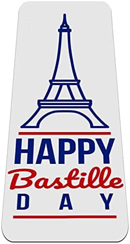 Siebzeh Happy Bastille Day Francuska Zastava Premium Thick Yoga Mat Eco Friendly Rubber Health & amp; fitnes Non Slip Mat za sve vrste