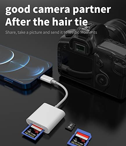 Micro SD čitač kartica Adapter dodatna oprema Iphone kamera memorija TF munja kompaktan Flash Photo Viewer kompatibilan za 13 12 11