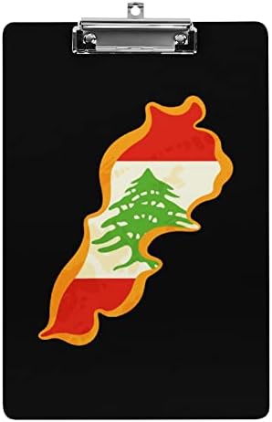 Libanon zastavu karta Moda Clipboard pismo veličina dekorativne Clipboards sa niskim profilom Metal Clip 9 X 12.5