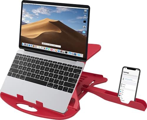 Karanfil Podesivi laptop za stol za stol sa telefonskim postoljem i kablovskim kopčom - 7 Visina Opcije - okretna baza - prenosivi,