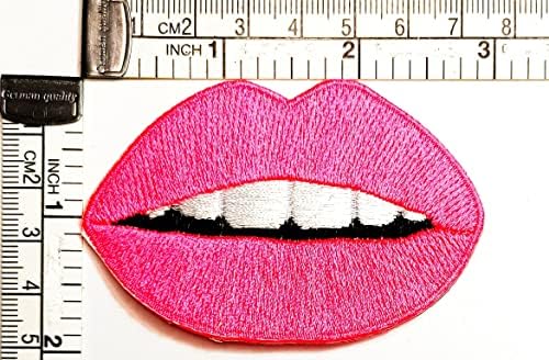 Kleenplus 3kom. Usne Kiss Love Cosmetics Crtić Pink usne zakrpe vezene zakrpe za odjeću farmerke jakne šeširi ruksaci kostim šivenje
