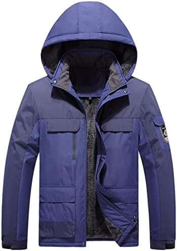 ADSDQ Fall kaput za muškarce, dugačka kućna odjeća s dugim kućom dugih rukava Muškarci Zima puni zip blok krzno obložene kapute11