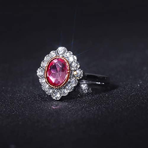 2023 novi nakit kamen crveni modni okrugli prsten svijetli zaručeni prsten Cirkon nakit za žene prstenovi Plameni prstenovi