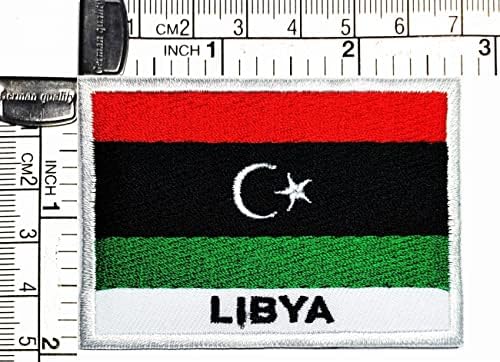 Kleenplus 3kom. 1, 7X2, 6 INČA. Libija Zastava Patch država nacionalna zastava vezene aplikacije bedž zakrpe DIY jakna T-Shirt farmerke