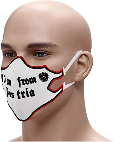 Austrijska maska za lice za grb, vezena za višekratnu upotrebu na 60 °C, periva zaštita od prašine