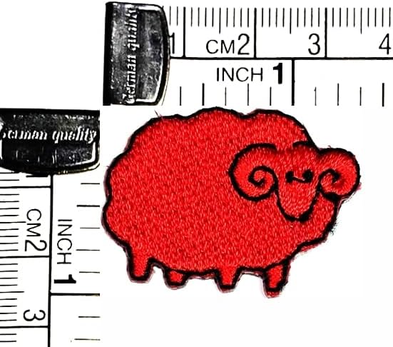 Kleenplus 3kom. Mini Red Sheep Cartoon Kids pegla na zakrpama modni stil vezeni motiv Applique dekoracija amblem Costume Arts Sewing