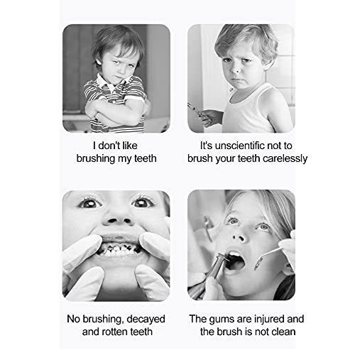 4pc Dječiji Set četkica za zube u obliku slova u, Specijalni dizajn glave četke u obliku slova U za malu djecu, djecu, ručni trening