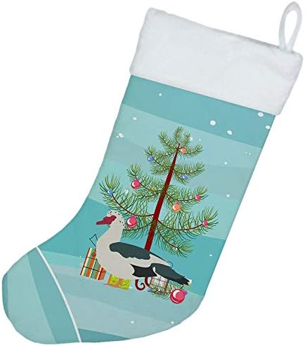 Caroline's bysures bb9231cs muskovy patka božićne božićne čarape, teal, kamin viseći čarape božićna sezona zabava dekor porodični