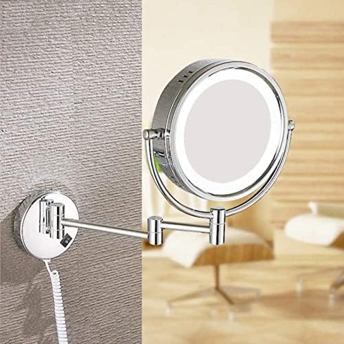 Ogledala za kupatilo sa svetlima 7x uvećanjem, dvostrana ogledala za šminkanje koja povećavaju ogledala za brijanje za dom, spa centar