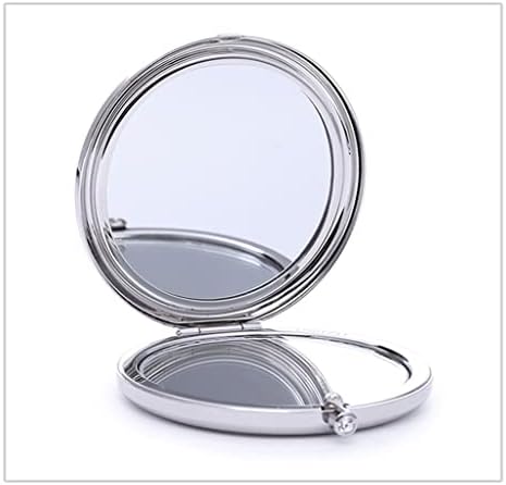 WSSBK srebrno okruglo ogledalo za šminkanje prijenosno sklopivo prijenosno malo ogledalo rođendanski poklon poklon