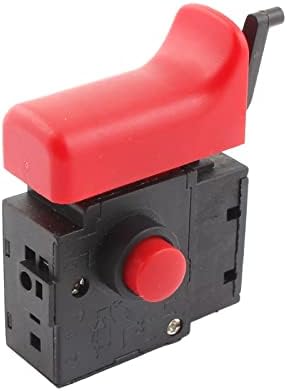 Gooffy prekidač za napajanje 250V 6A 5E4 Lock na električnom alatu Električni bušilica Triger Crna Crvena FA2-6 / 1Bek prekidači