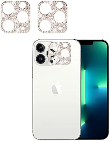 [2 Pakovanje] Bling Crystal zaštita sočiva kamere kompatibilna sa iPhoneom 13 Pro / 13 Pro max,Lntech Glitter Diamond poklopac zadnje