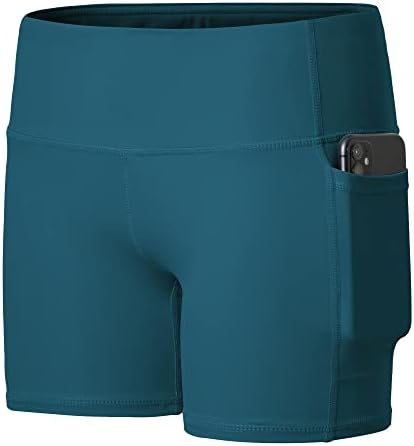 Willit Girls '4 Odbojkaške kratke hlače za mlade Spandex Dance Yoga Atletski kratke hlače Dječja trčanje biciklističke gaćice sa džepovima