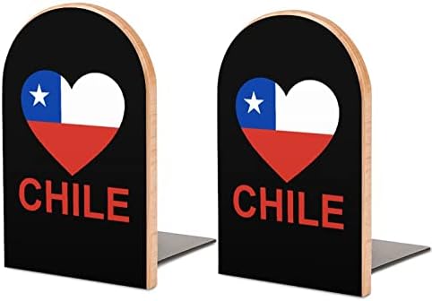 Love Čile drvena Bookends moderna dekorativna polica za knjige trendi dizajn čep za knjige za kućni ured Set od 2