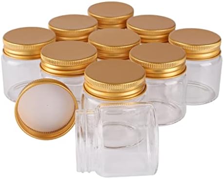 PDGJG 12 komada 50ml 475034mm staklene boce sa zlatnim aluminijskim poklopcima začina boca tableta za tablete bombone bočice za vjenčanje