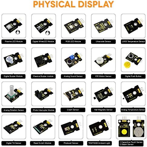 Keyestudio 37 senzora u 1 kutiju Starter komplet za BBC mikro bit s tutorialom, kompatibilan s V1,5, V2 mikrobit Stem senzor komplet