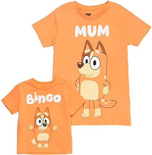 Bluey Mama Tata Bingo podudaranje porodica T-Shirt Toddler za odrasle