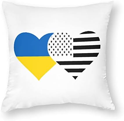 Ukrajina zastava i američka zastava set od 2 bacaju jastuk navlake kvadratni jastučni jastuci za kauč za spavaće sobe u kauču