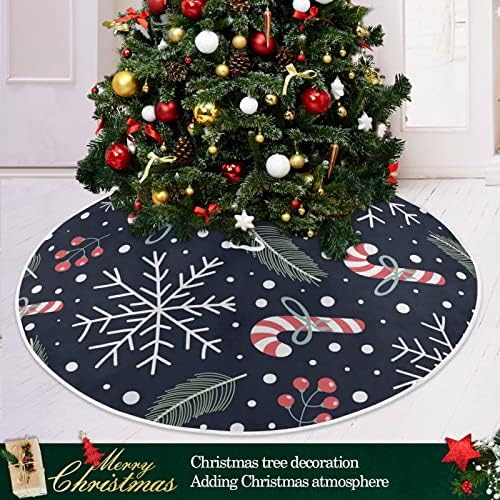 Božićni bomboni Snowflake božićno suknje 36inch Početna Dekor za Xmas Tree Suknje MAT za božićne ukrase Ukrasi Xmas Xmas