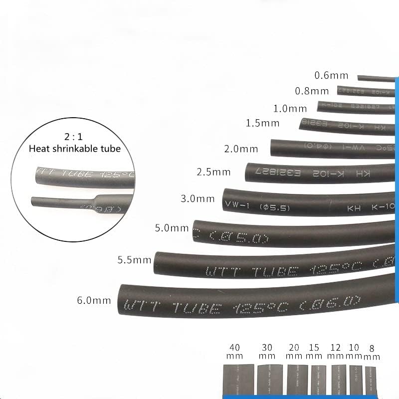 2: 1 1 2 3 5 6 8 10mm Crni promjer toplo za cijevi cijev cijevi cijev cijevi za cijev za omotač Wireev Wirel prodajte DIY priključak
