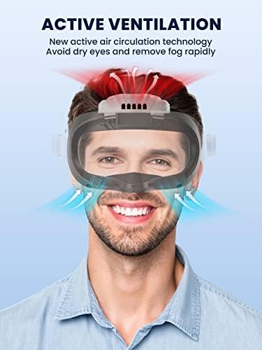 NVNV VR ventilator za oculus Quest 2, ventilator za cirkulaciju zraka protiv maglica sa sučeljem lica, prekrivanje lica, zaštićenim