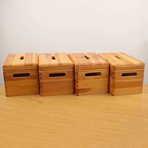 Obnovljen od strane Ukavintage Vintage Wooden Box Set || Svaki sa poklopcem || Svijetlo smeđa