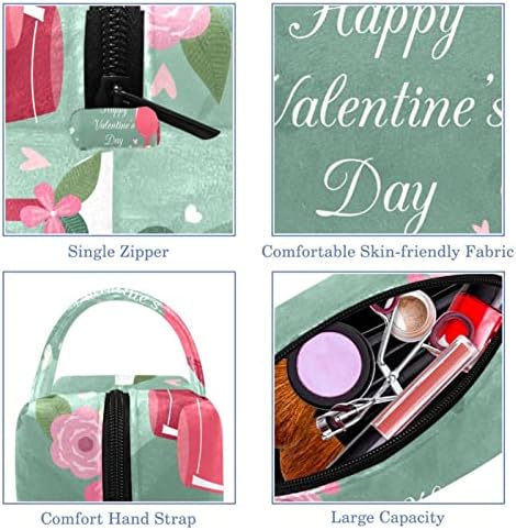 Viseća turistička toaletska torba, prenosivi organizator šminke, kozmetički držač za set četkica, valentinov cvjetni srce