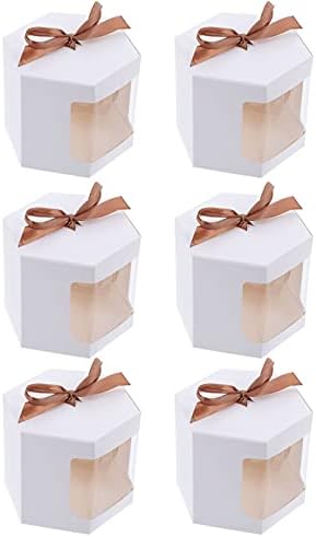 Kontejneri za Cupcakes Nuobesty 6pcs Vjenčanje bombone Bow poklon kutije za pakovanje kutija za vjenčanje kutija za kutije za kontejner