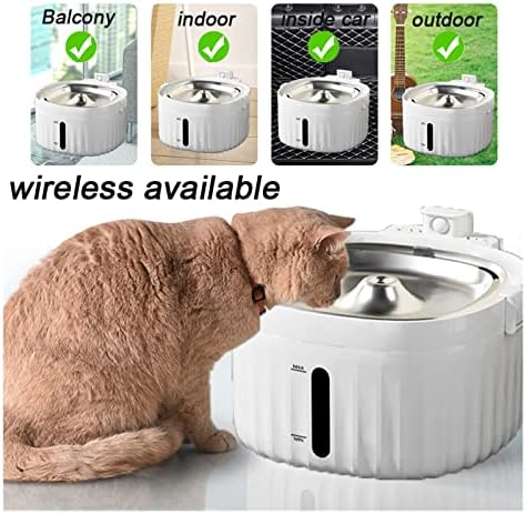 WAKAIP Inteligentna bežična automatska mačka cirkulacija za punjenje vode kućne ljubimce dozator vode štenad od nehrđajućeg čelika
