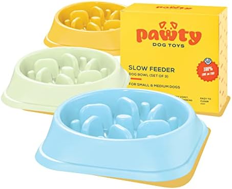 PAWTY Dogs-Zdjela za psa koji se sporo hrani / Zdjela za slagalicu za sporije hranjenje pasa protiv gušenja | Interaktivna Zdjela