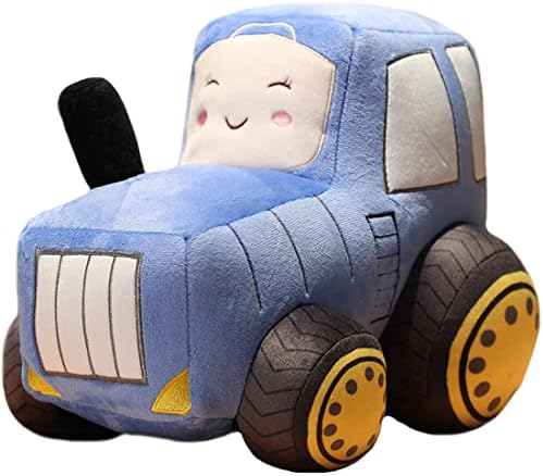 ELAINREN Car pliš simulacija Poljoprivredni traktor slatki crtani jastuk veliki punjeni traktor Auto jastuk Plushie Auto Car pokloni