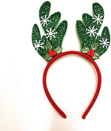 Amosfun modne glavne trake 2pcs Reindeer Antlers Traka za glavu snijeg pahuljica sjaja kose glava obruča za božićnu zabavu Favorit