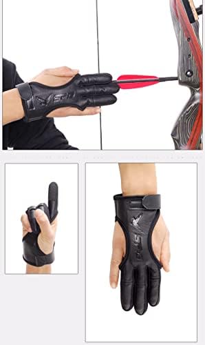 WLDOCA 1pc streličarske rukavice s tri prsta za 15-60 lb luk streličarske rukavice finger Tab pribor za snimanje na otvorenom