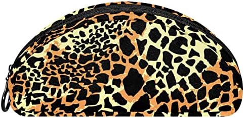 Tbouobt torba za šminku patentno torbica Travel Kozmetički organizator za žene i djevojke, Leopard Retro životinjski uzorak
