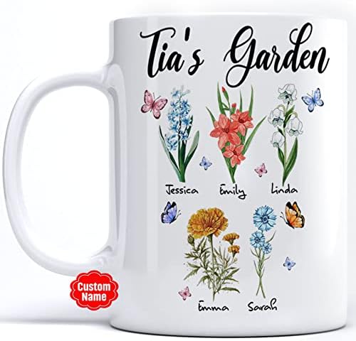 PREZZY personalizirani pokloni za baku Nana Vrtna šolja za kafu smiješni mjesec rođenja cvijet putne šalice majke dan rođendana Božić