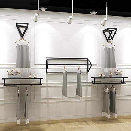DENGSH gvozdeni zidni stalak za kapute,jak modni odjevni rang, jednostavan elegantan crni / crni / 120cm