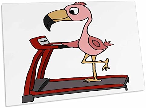 3drose smiješno Cool Pink Flamingo na trenerskom vježbi Cartoon - Desk Pad Place Mats