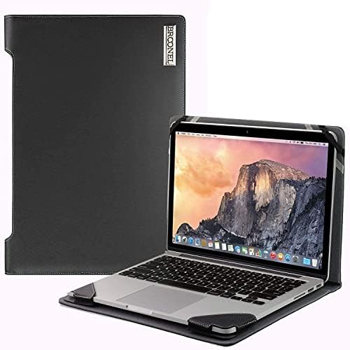 Brountel - Profil Series - Crna kožna futrola za laptop kompatibilna sa Acer Aspire Vero AV15-51 15.6 inčni prijenosnog računala