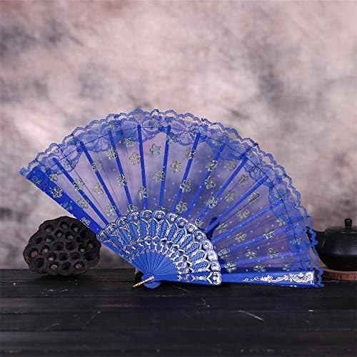 IcoDod vintage kineski stil preklop ventilator vjenčanja Mali cvijet čipka ventilatora svilena preklopna ručna ventilatorski zanatsko
