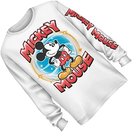 Disney Muss Mickey Mouse Mouse Mouse - Klasična košulja za tine košulje Mickey - Mickey Graphic majica s dugim rukavima
