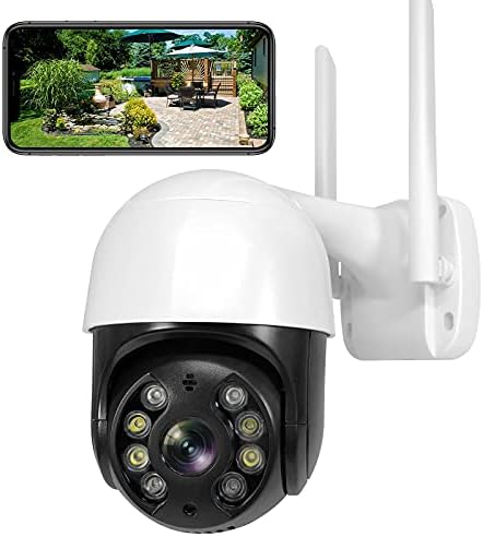 Vishawtek PTZ sigurnosna kamera na otvorenom, 1080p WiFi Početna Smart nadzor IP kamera HD sa bojom noćni vid dvosmjerni audio otkrivanje