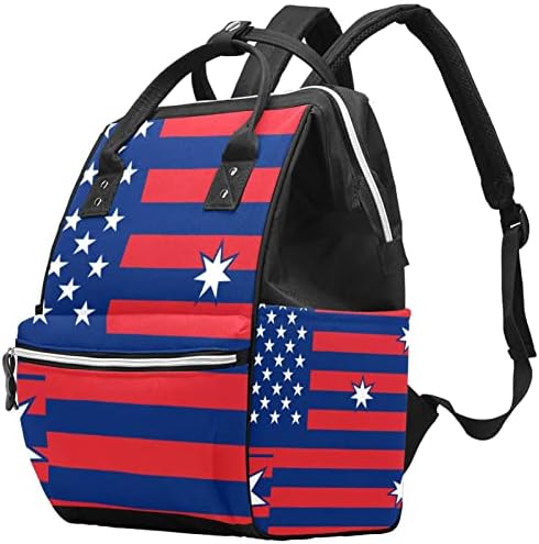 4. jula Dan nezavisnosti Američka zastava zvijezde ruksak za pelena s promjenom torbi za dječje djevojke Djevojke mama torba