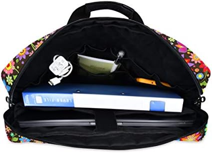 Alaza Hippie Cvjetni mir Simbol Laptop Case Bagh bagere Portable Crossbody Messenger Actoschable W / Ručka za kaiš, 13 14 15.6 inča