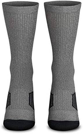 ChalkTalkSPORTS Custom team Broj Crew Socks | atletske čarape siva & amp; crn | svi brojevi tima