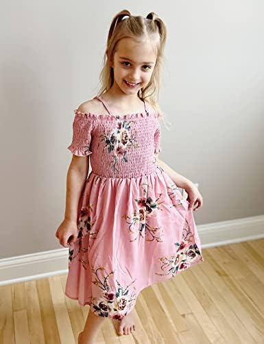 Arshiner djevojke Ležerne ljetne cvjetne rukave bez sarafana Holiday Cami haljina za 4-13 godine