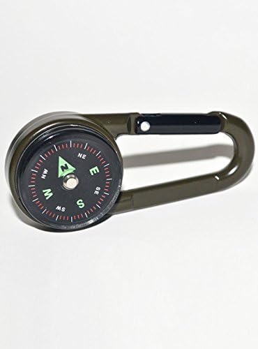 Snjegovinske boje 1pc Mini kompas Carabiner Clip 3 u 1 Vodeći termometar Privjesak za privjesak za ključeve za planinarenje na otvorenom