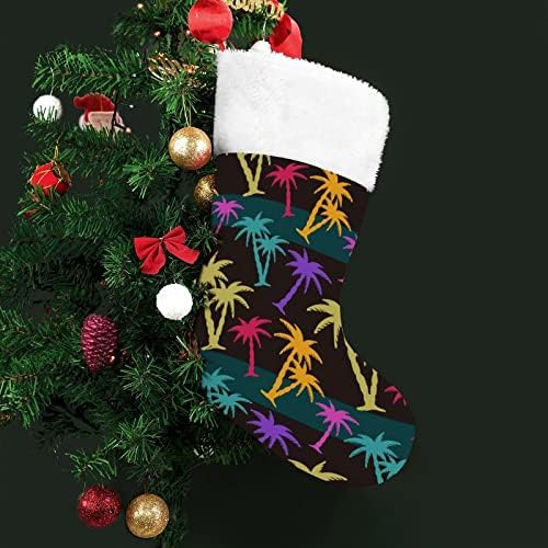 Tropska kokosova palma na božićnu čarapu Božićne čarape torbica Porodični Xmas Dekor